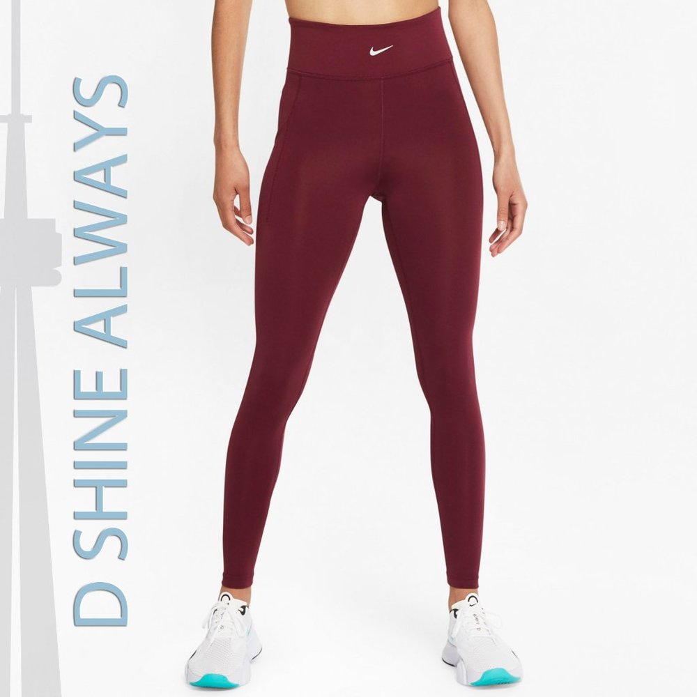 NIKE PRO LUXE LONG TIGHTS RED WOMEN